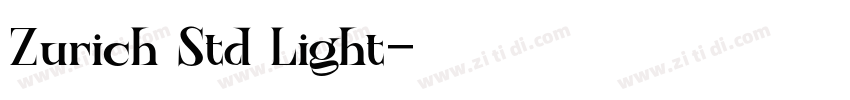 Zurich Std Light字体转换